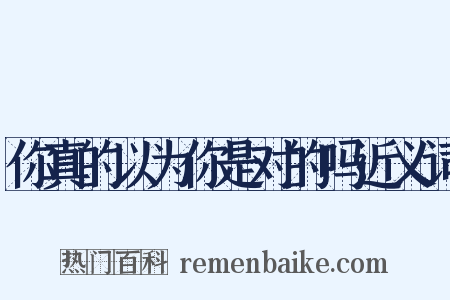 你真的以为你是对的吗近义词是什么意思的图片